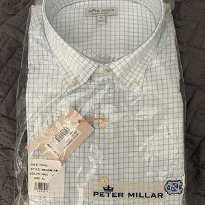 UNC Peter Millar XL button up long sleeve shirt - NWT